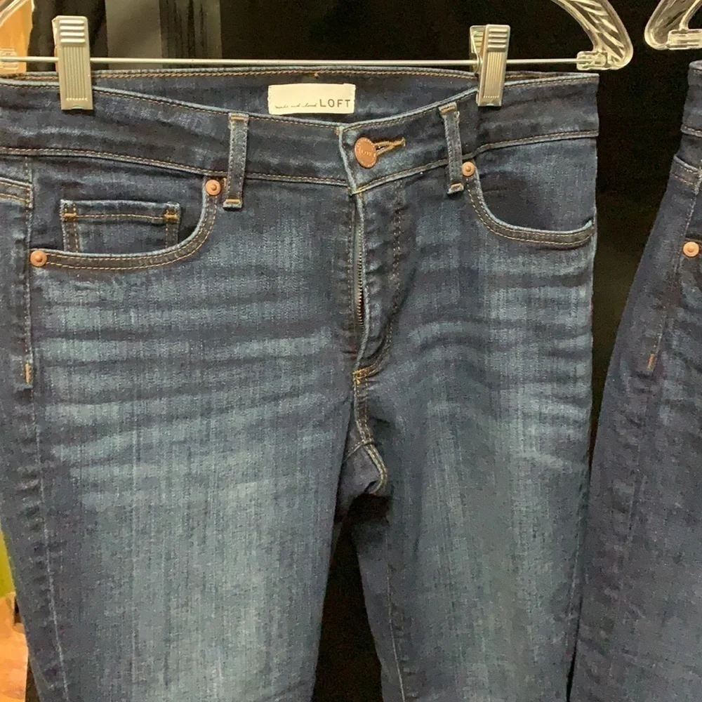 Loft (2) pair of curvy skinny jeans size 4